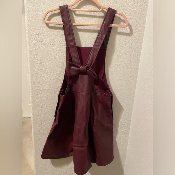 Maeve Faux-Leather Pinafore, Sz L - Picture 8 of 10